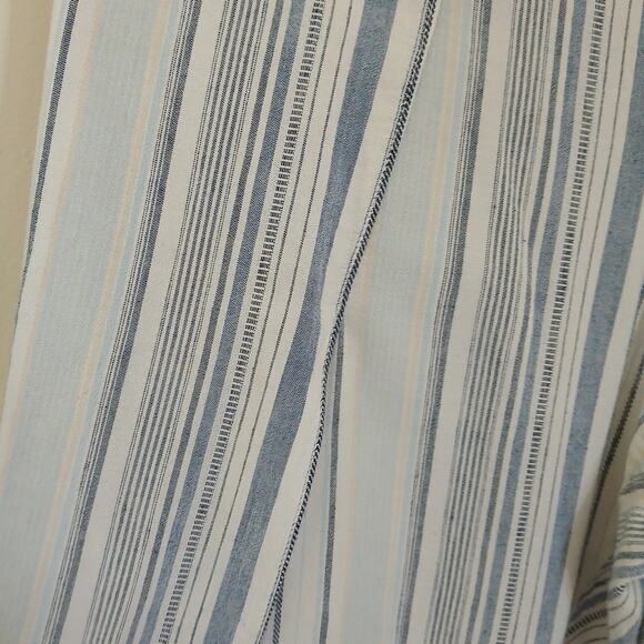 XL Drew Anthropologie Women's Beach Pants Whitney Side Slit Blue &white Stripe - Picture 4 of 5